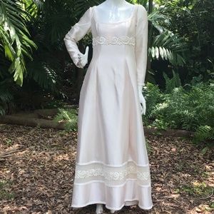Vintage Christos  silk wedding Dress